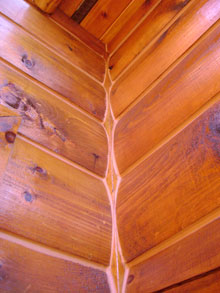 Log Home Interior Stained